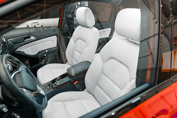 Image showing Luxury car interior angle shot