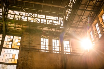 Image showing Industrial interior with br light