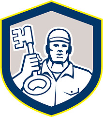Image showing Locksmith Carry Key Shield Retro