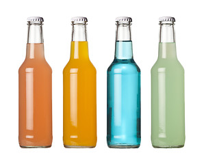 Image showing Colorful bottled drinks