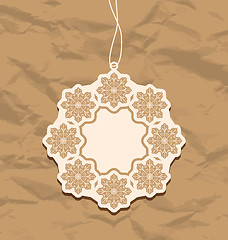 Image showing Christmas blank badge, vintage style