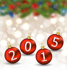 Image showing Happy new year in hanging glass ball