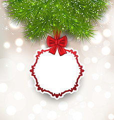Image showing Glowing background with Christmas card