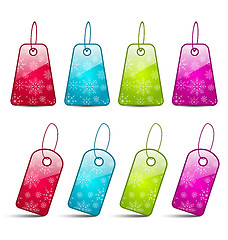 Image showing Set multicolored tags isolated on white background