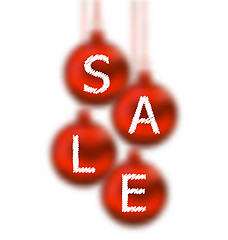 Image showing Christmas glassy balls with lettering sale