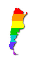Image showing Rainbow flag pattern - Argentina