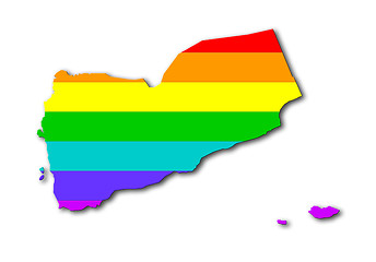 Image showing Yemen - Rainbow flag pattern