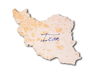 Image showing Old paper with handwriting - Iran