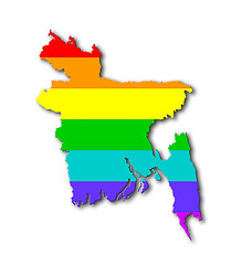 Image showing Bangladesh - Rainbow flag pattern