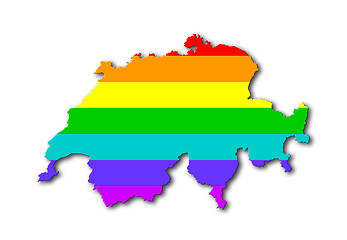 Image showing Switzerland - Rainbow flag pattern