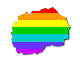 Image showing Macedonia - Rainbow flag pattern