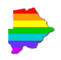 Image showing Botswana - Rainbow flag pattern