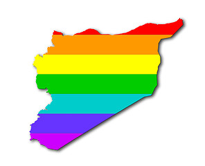 Image showing Syria - Rainbow flag pattern