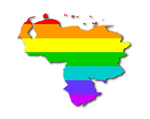 Image showing Venezuela - Rainbow flag pattern