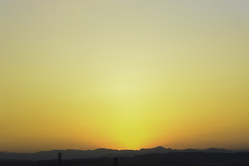 Image showing Fiery Countryside Sunrise