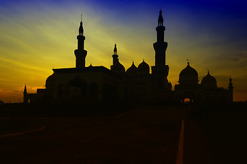 Image showing Grand Mosque Sunset