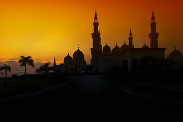 Image showing Grand Mosque Sunset