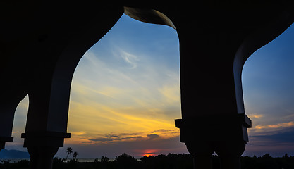 Image showing Grand Mosque Sunset