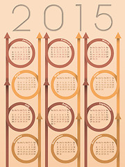 Image showing 2015 ribbon arrow calendar