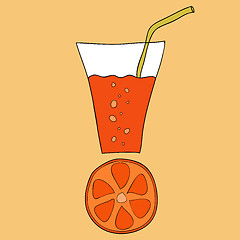 Image showing Doodle grapefruit juice