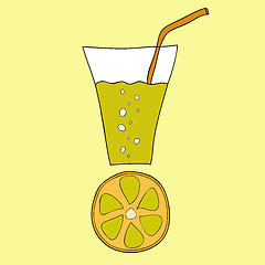 Image showing Doodle lemon juice