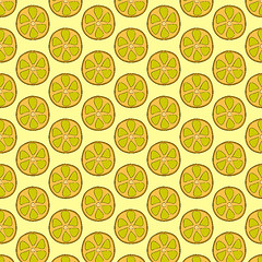 Image showing Seamless doodle lemon pattern