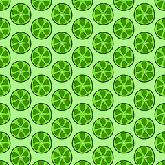 Image showing Seamless doodle lime pattern