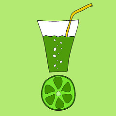 Image showing Doodle lime juice