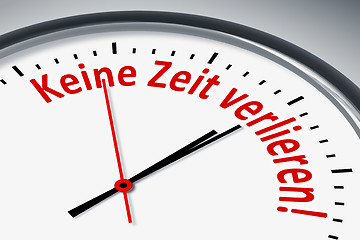 Image showing Uhr mit Text