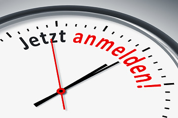 Image showing Uhr mit Text