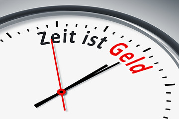 Image showing Uhr mit Text