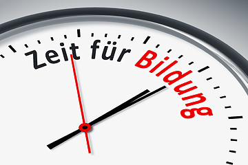 Image showing Uhr mit Text