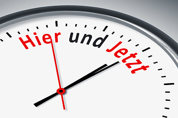 Image showing Uhr mit Text