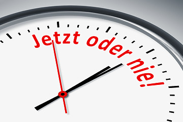 Image showing Uhr mit Text