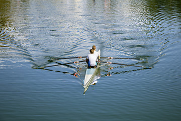 Image showing Two rowers