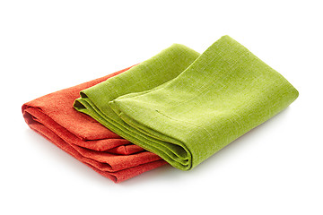 Image showing various folded cotton napkins