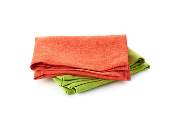 Image showing various folded cotton napkins