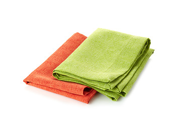 Image showing various folded cotton napkins