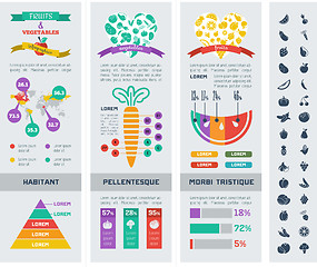 Image showing Healthy Food Infographic Template.