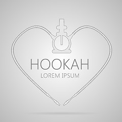 Image showing Outline abstract vector illustration of hookah