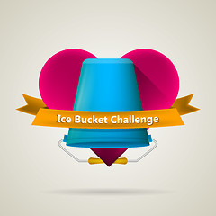 Image showing Conceptual vector illustration for Ice Bucket Challenge