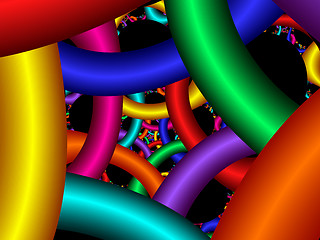 Image showing Colored tubes