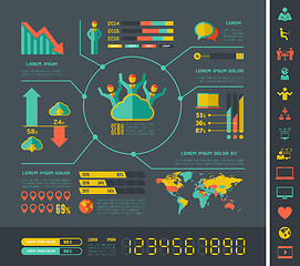 Image showing Social Media Infographic Template.