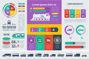 Image showing Transportation Infographic Template.