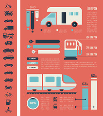 Image showing Transportation Infographic Template.