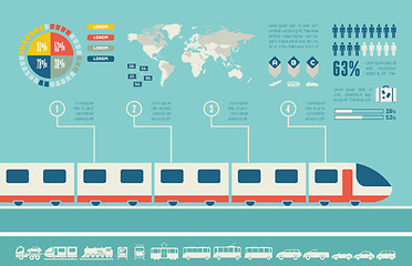 Image showing Transportation Infographic Template.