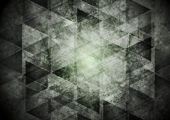 Image showing Dark grey geometry grunge background