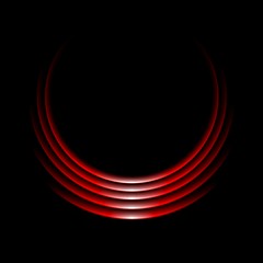 Image showing Glow red curve logo on black background