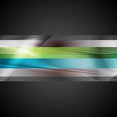 Image showing Abstract stripes technology background