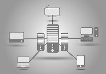 Image showing Concept of cloud computing service